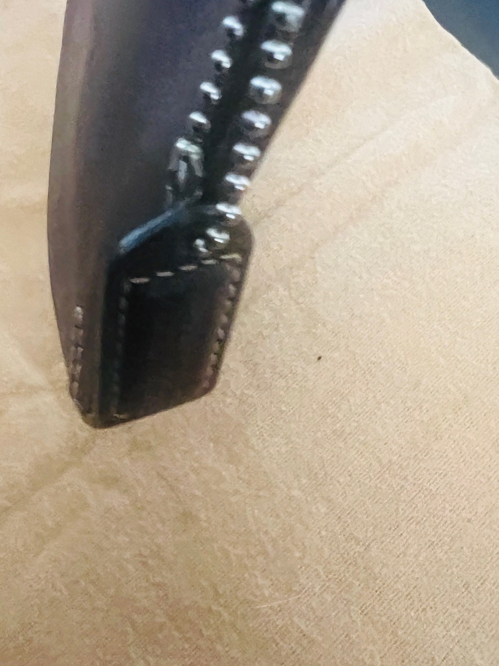 Coach Dark Brown Leather Wristlet with Silver Hardware - Picture 7 of 7